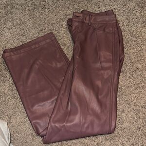 Purple Leather Pants: Size Small From Garage With Tags, Never Worn.